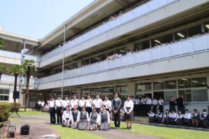 青空に響く大歓声！中庭で初の中国大会壮行式を開催！